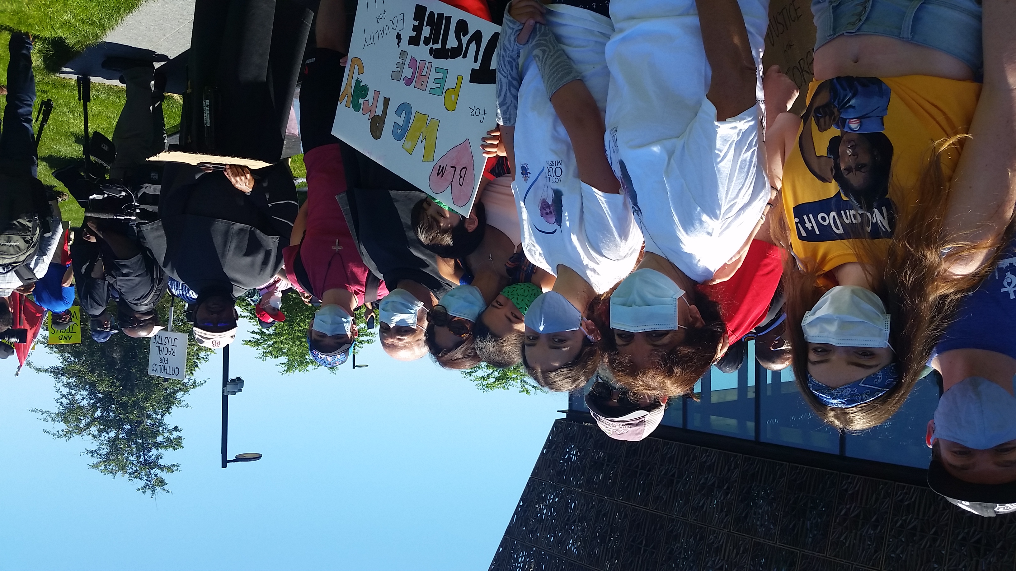 CUA clergy, staff, faculty, and their families attend a prayer service and march in Washington, D.C.