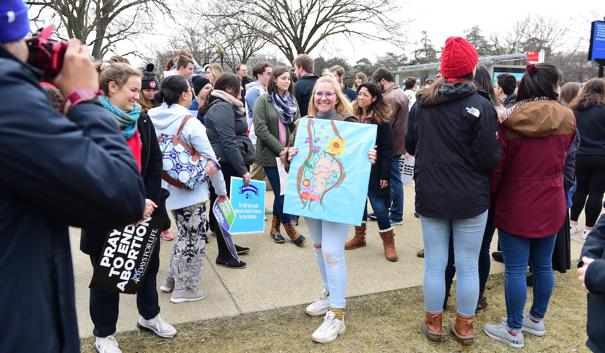 students at march for life