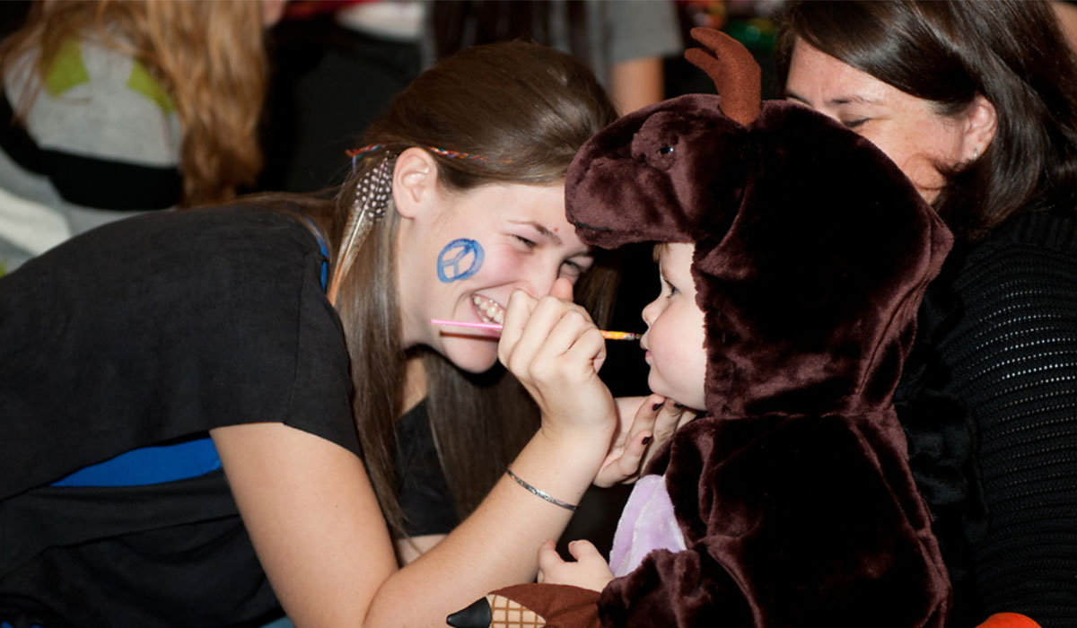 Student face painting