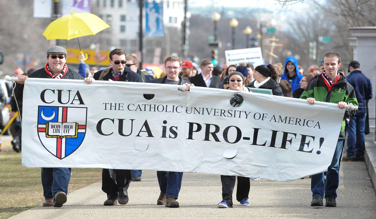 Students at the march for life